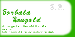 borbala mangold business card